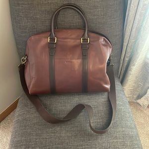Leather fossil computer/messenger bag